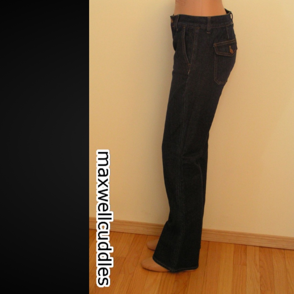COPY - I Crew trouser jeans Cityfit dark denim size 6 side pockets button back …